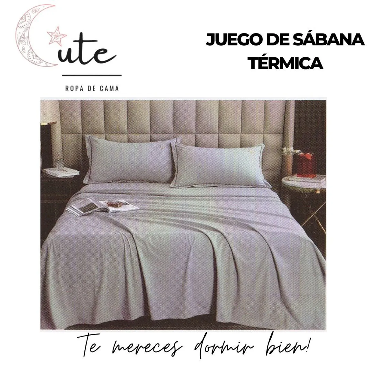 CUTE - JUEGO DE SÁBANA TÉRMICA DE 2 PLAZAS