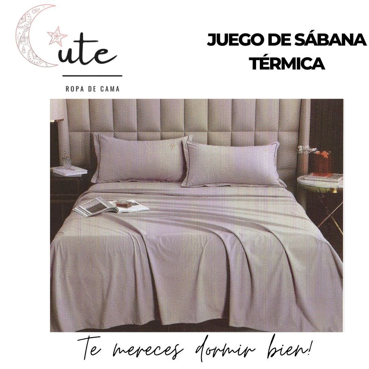 CUTE - JUEGO DE SÁBANA TÉRMICA DE 2 PLAZAS
