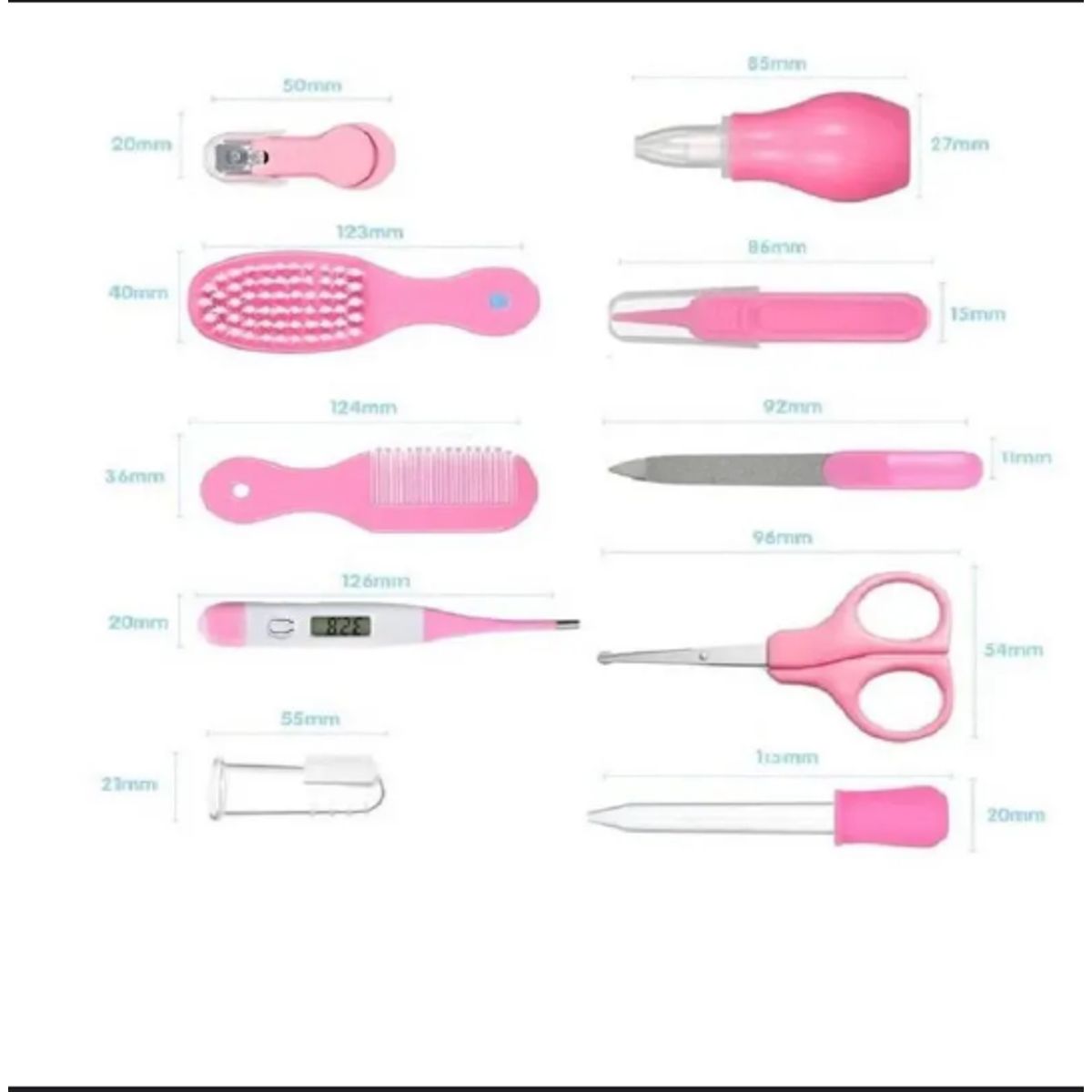 GENERICO - Set Baby Care Higiene para Bebes Cortauñas 10 PZ PARA NIÑA