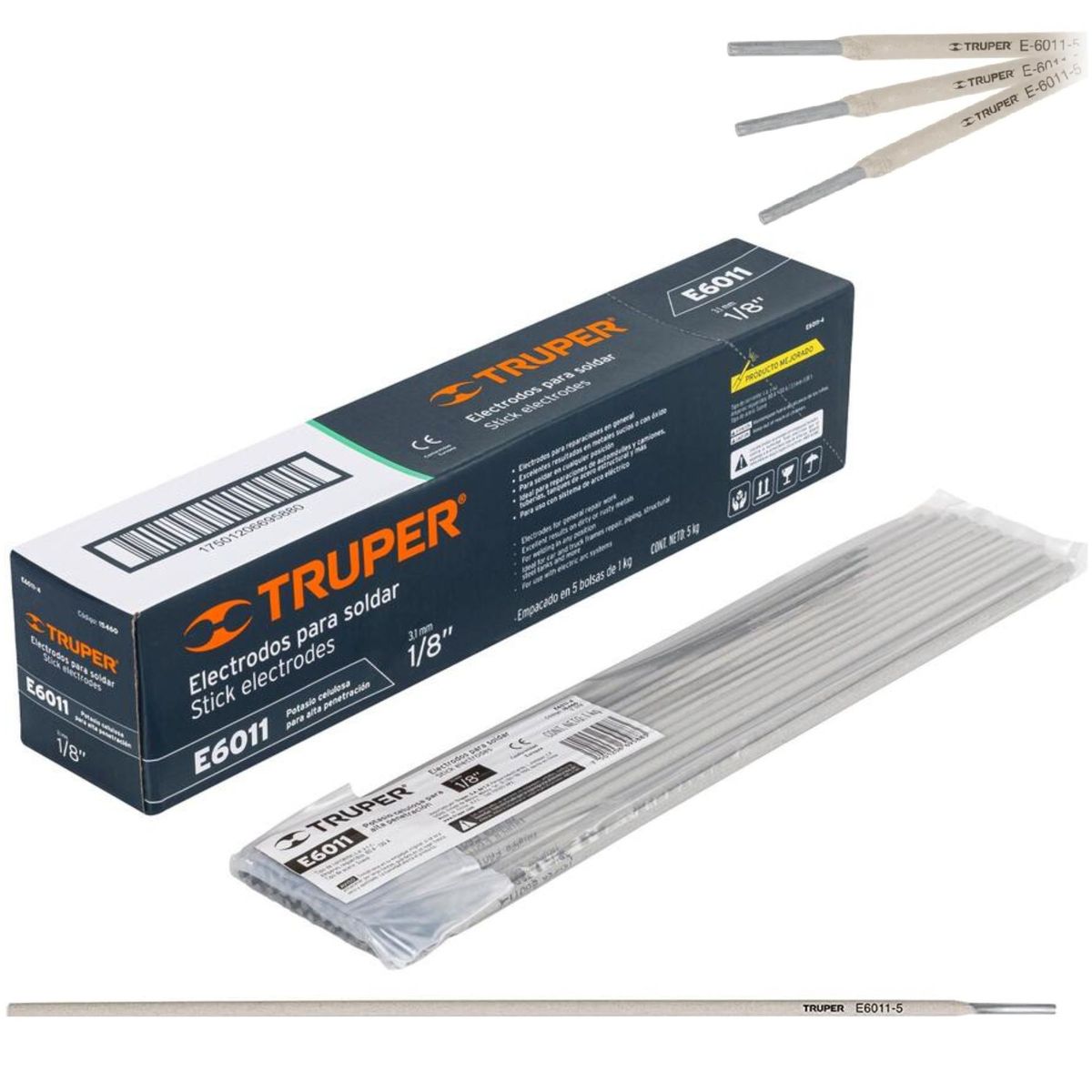 TRUPER - Electrodo 6011 de 1/8", 5 Kg Truper