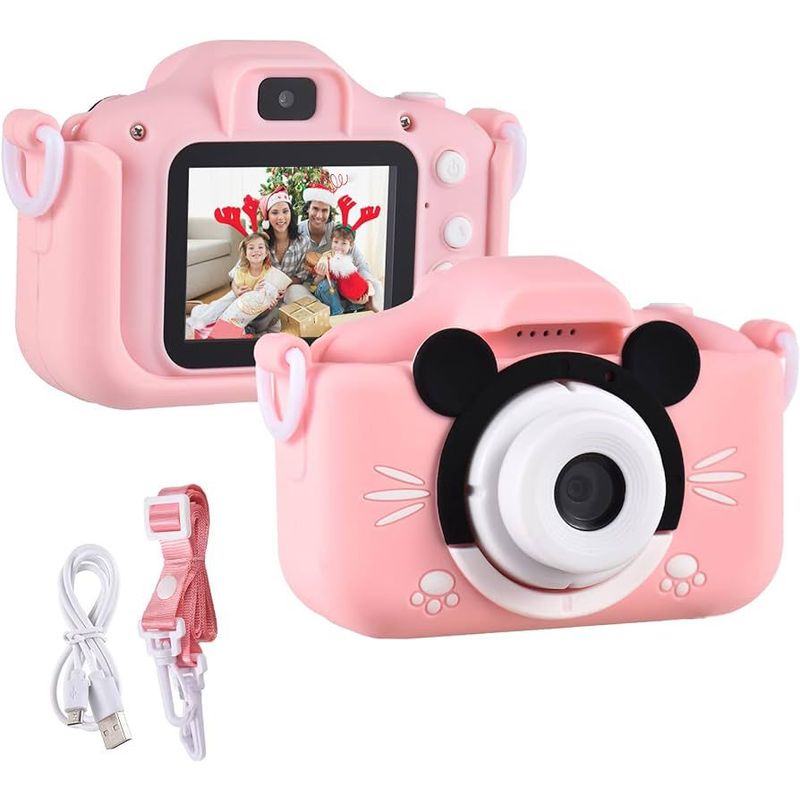 GENERICO - Cámara Digital y video para niños + TF 16 GB Munaiqui, color Rosado
