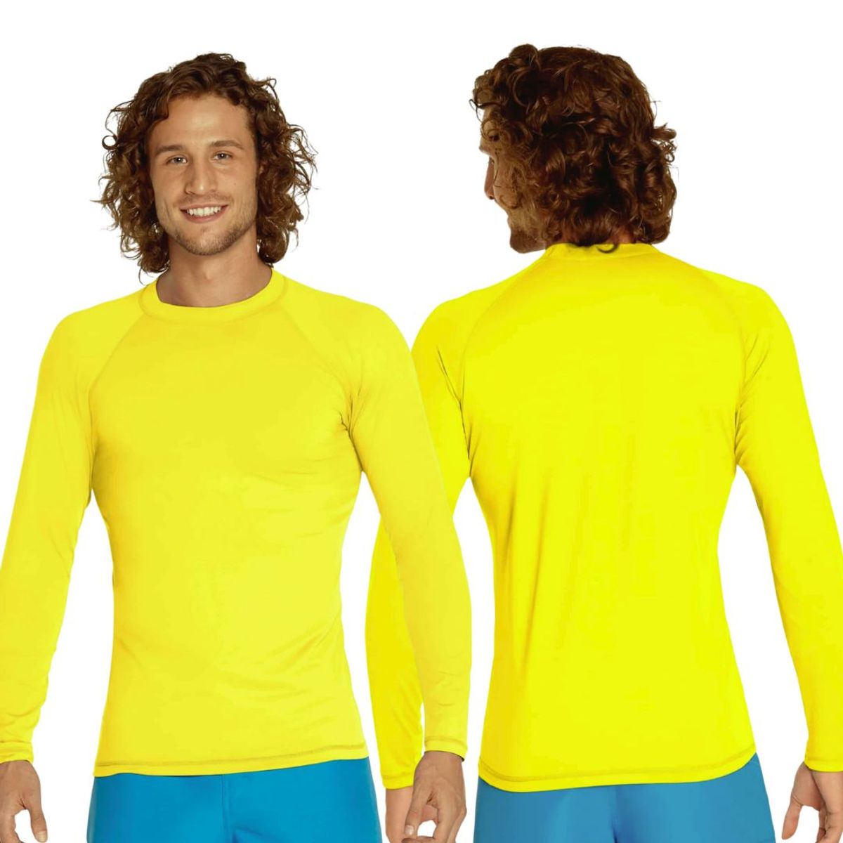 GENERICO - Polo Natacion Ropa de baño Amarillo - Talla desde 16 hasta XL