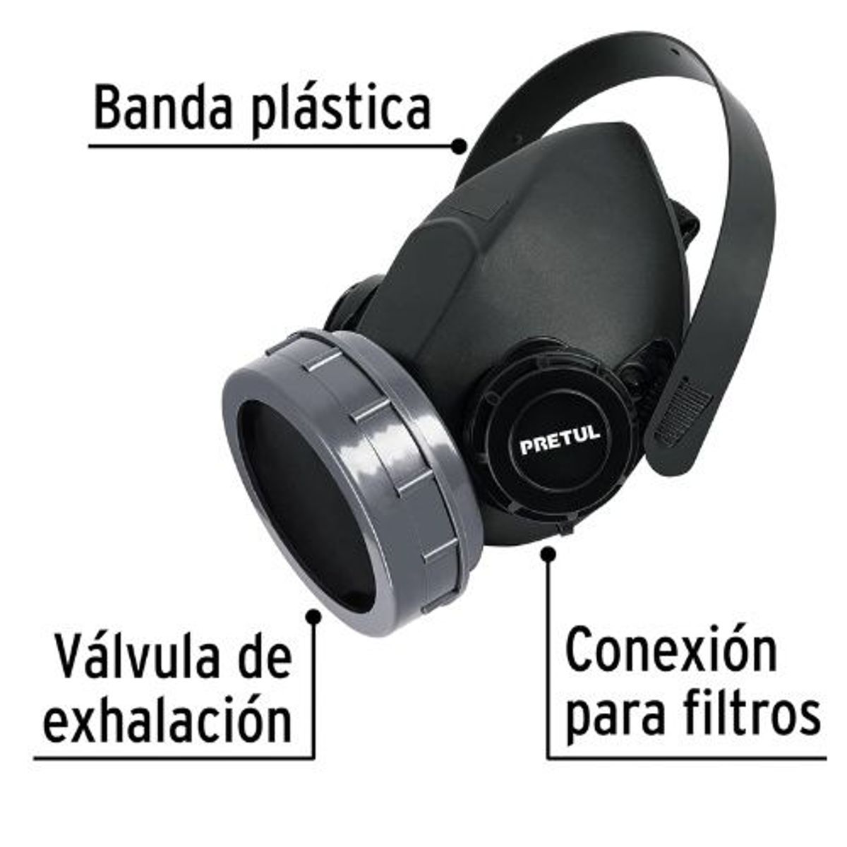 PRETUL - Respirador con 1 filtro, Pretul