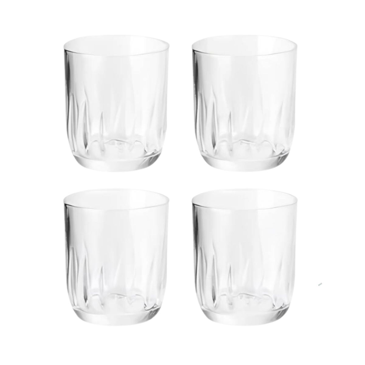 INSPIRA - Hielera de vidrio set de 5 pcs elegante hielera más 4 vasos de vidrio