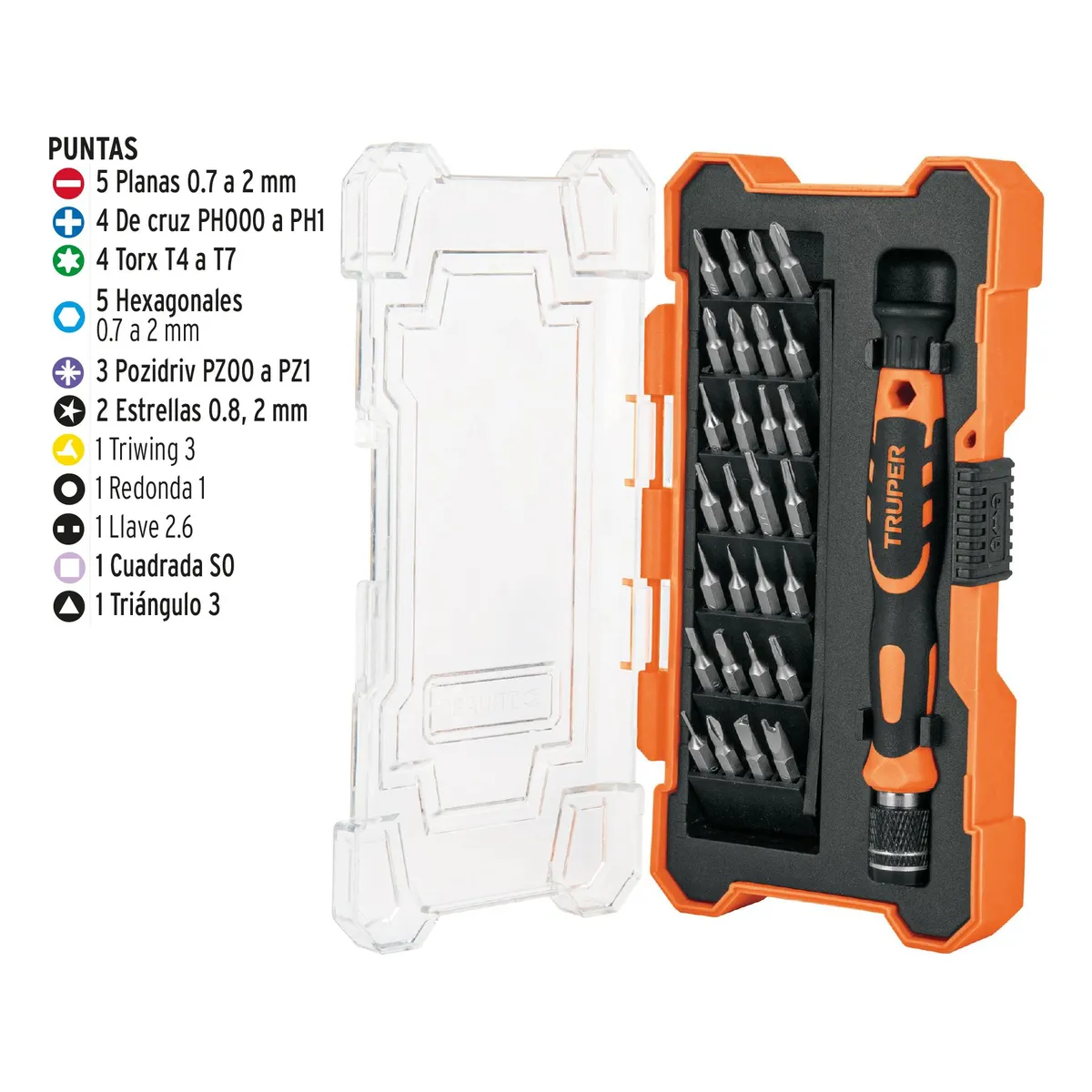 TRUPER - Juego de Desarmador Joyero para Celulares 28 PUNTAS