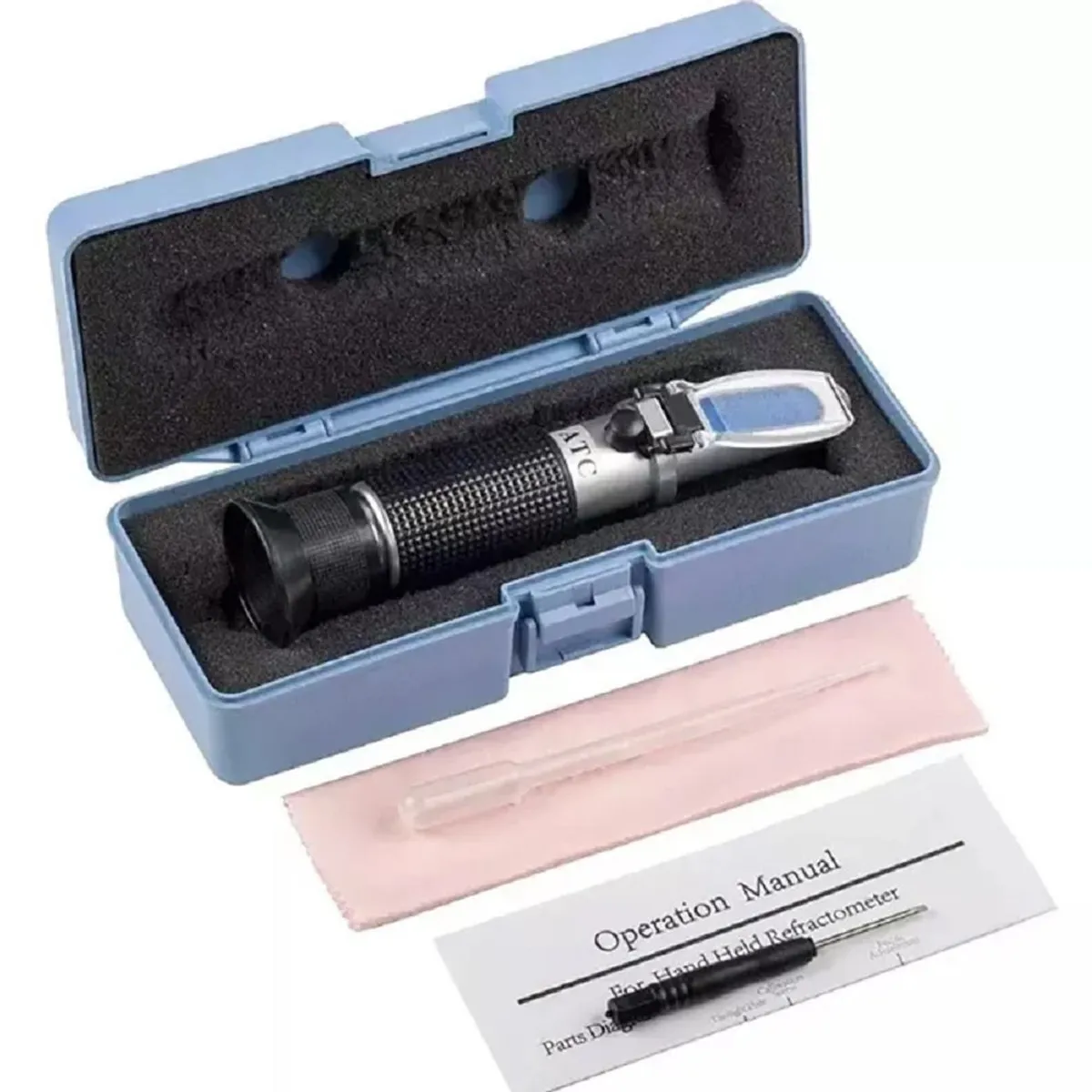 OEM - Refractómetro ATC 0-80 Brix Azúcar Miel Mermelada Jarabe