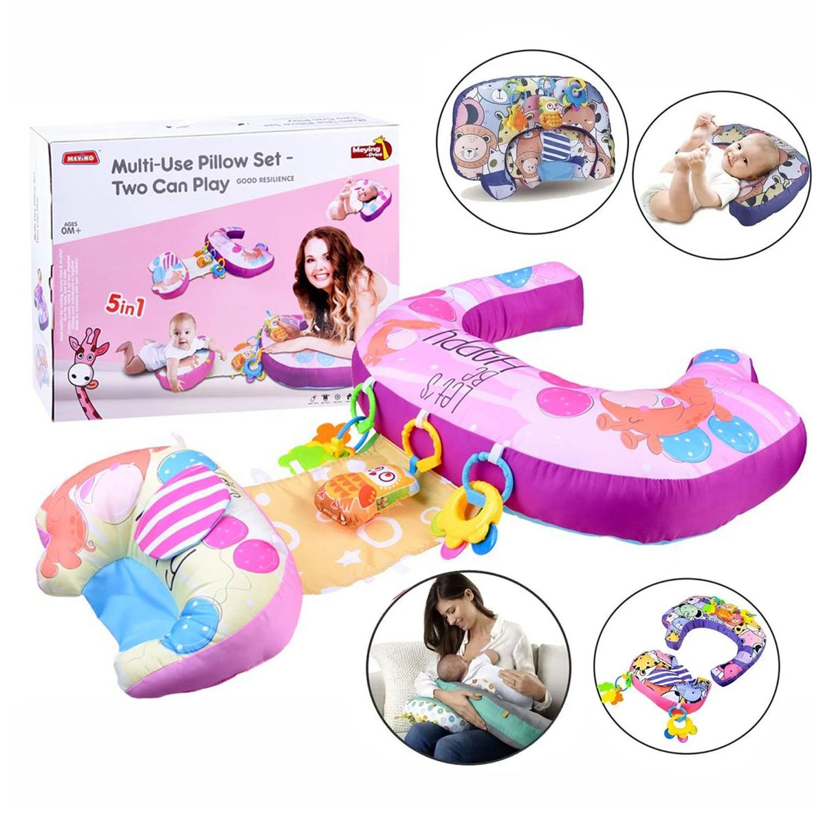 GENERICO - Almohada Multifunción DE Lactancia 5 en 1 Niña