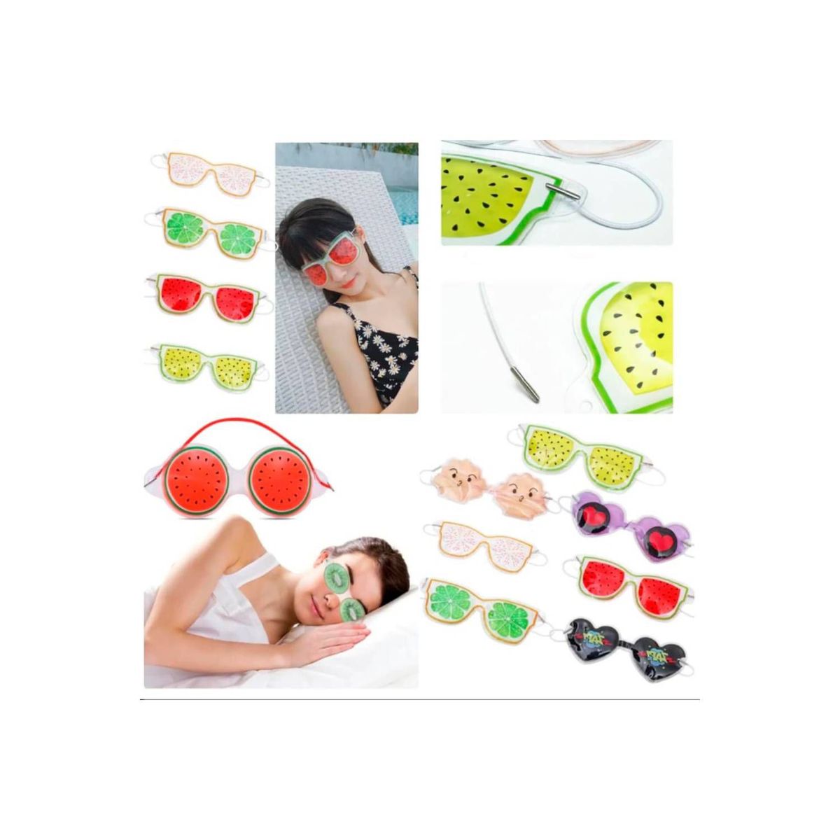 GENERICO - Pack 2 Antifaz Gel para Ojeras Frio y Caliente Contorno de Ojos