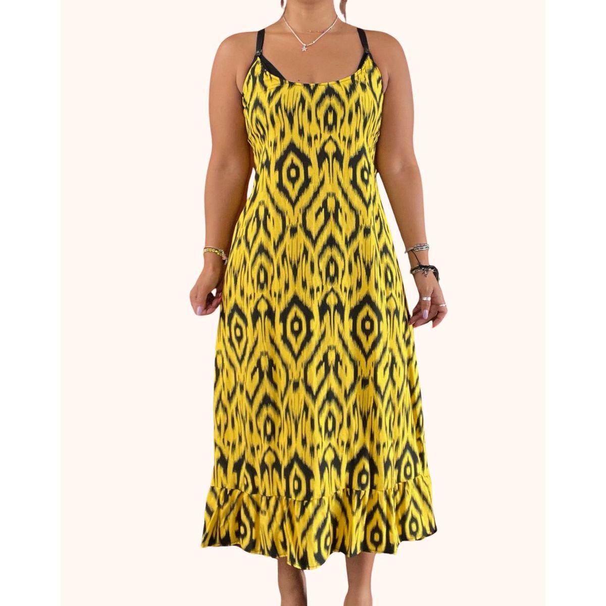 GENERICO - Vestidos Maternal Tiritas Broche Lactancia BCxy Verano 2024