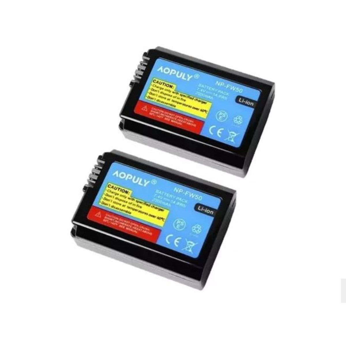 GENERICO - 02 Baterias Np-fw50 Para Sony A600 Marca Aopuly