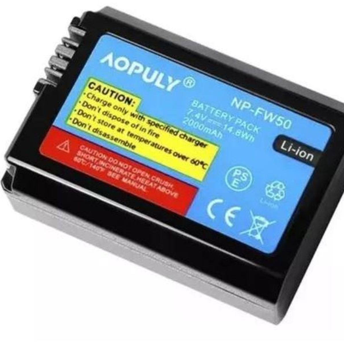 GENERICO - 02 Baterias Np-fw50 Para Sony A600 Marca Aopuly