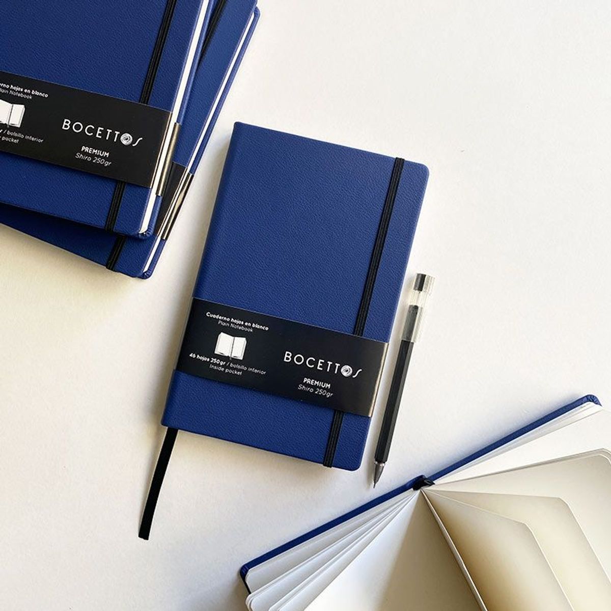 BOCETTOS - Bitácora Premium 250gr Azul 21 x 13cm