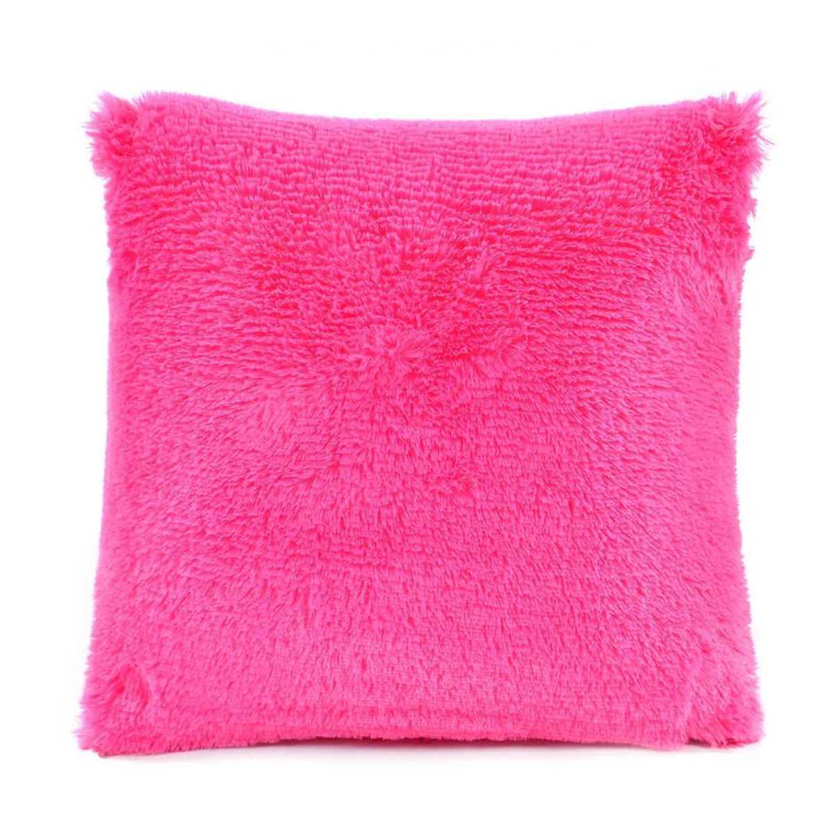 GENERICO - COJIN CUADRADO  PELO CORTO 35X35 FUCSIA
