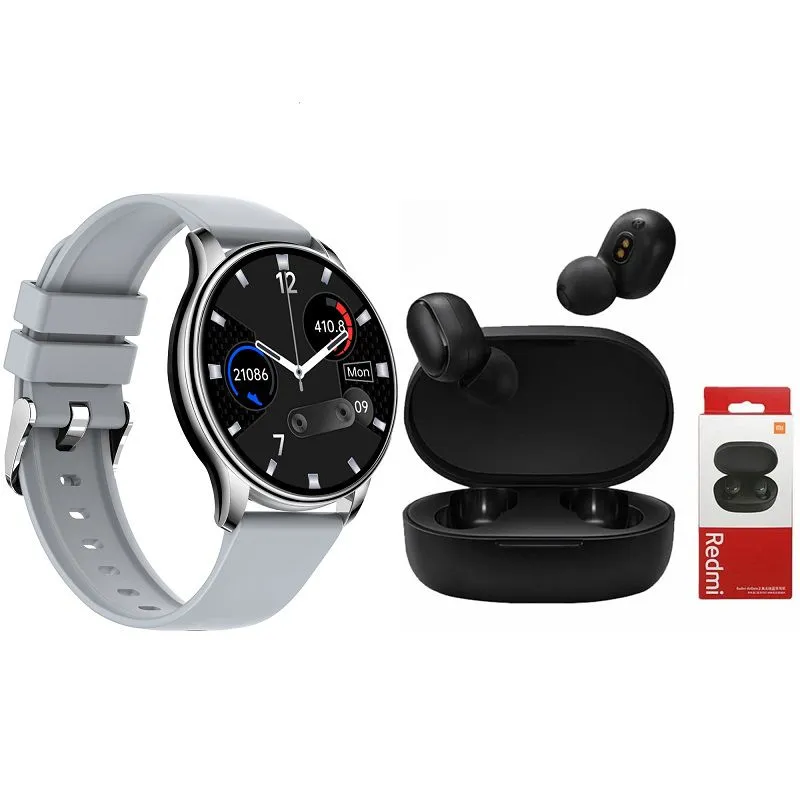 XIAOMI - Y23 Smartwatch+Audífonos  Auriculares Bluetooth XIAOMI Redmi AirDots2