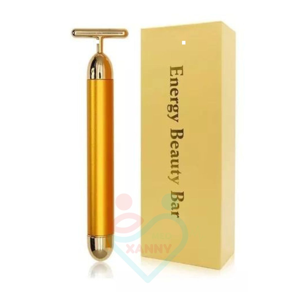 GENERICO - MASAJEADOR FACIAL CON VIBRACION DORADO  ENERGY BEAUTY BAR