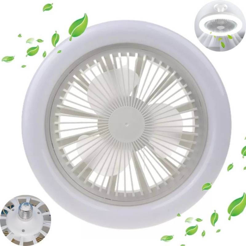GENERICO - Foco Ventilador 3 Tonos de Luz 3 Velocidades Control Remoto