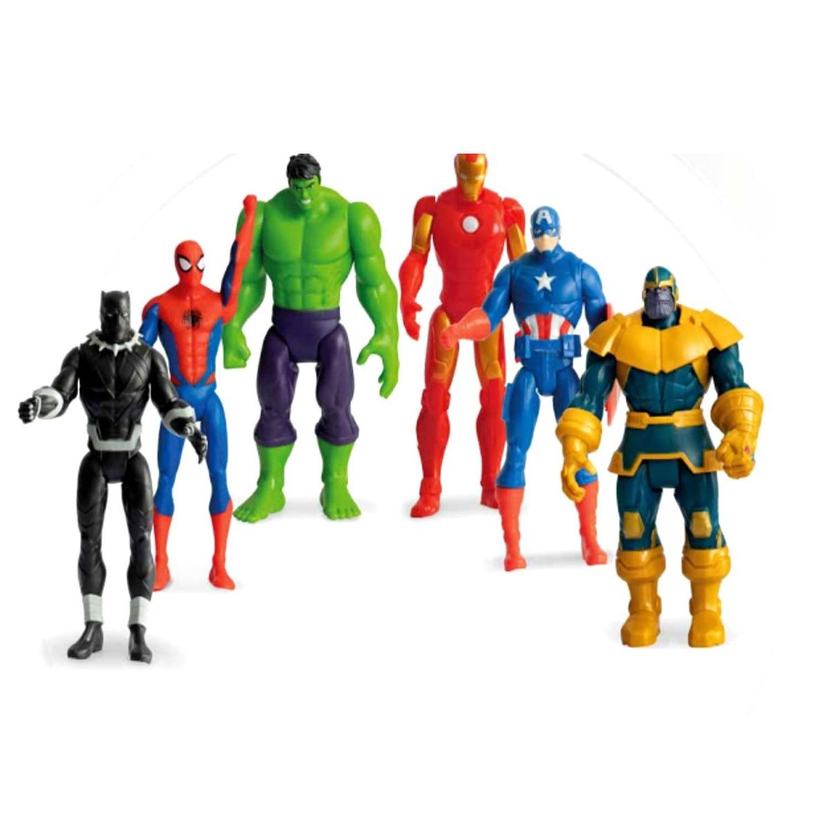 MARVEL - Set De Figuras Articulables Y De Jebe Avengers 6Pcs