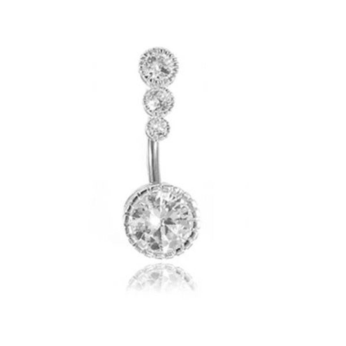 GENERICO - Piercing para ombligo - acero quirúrgico