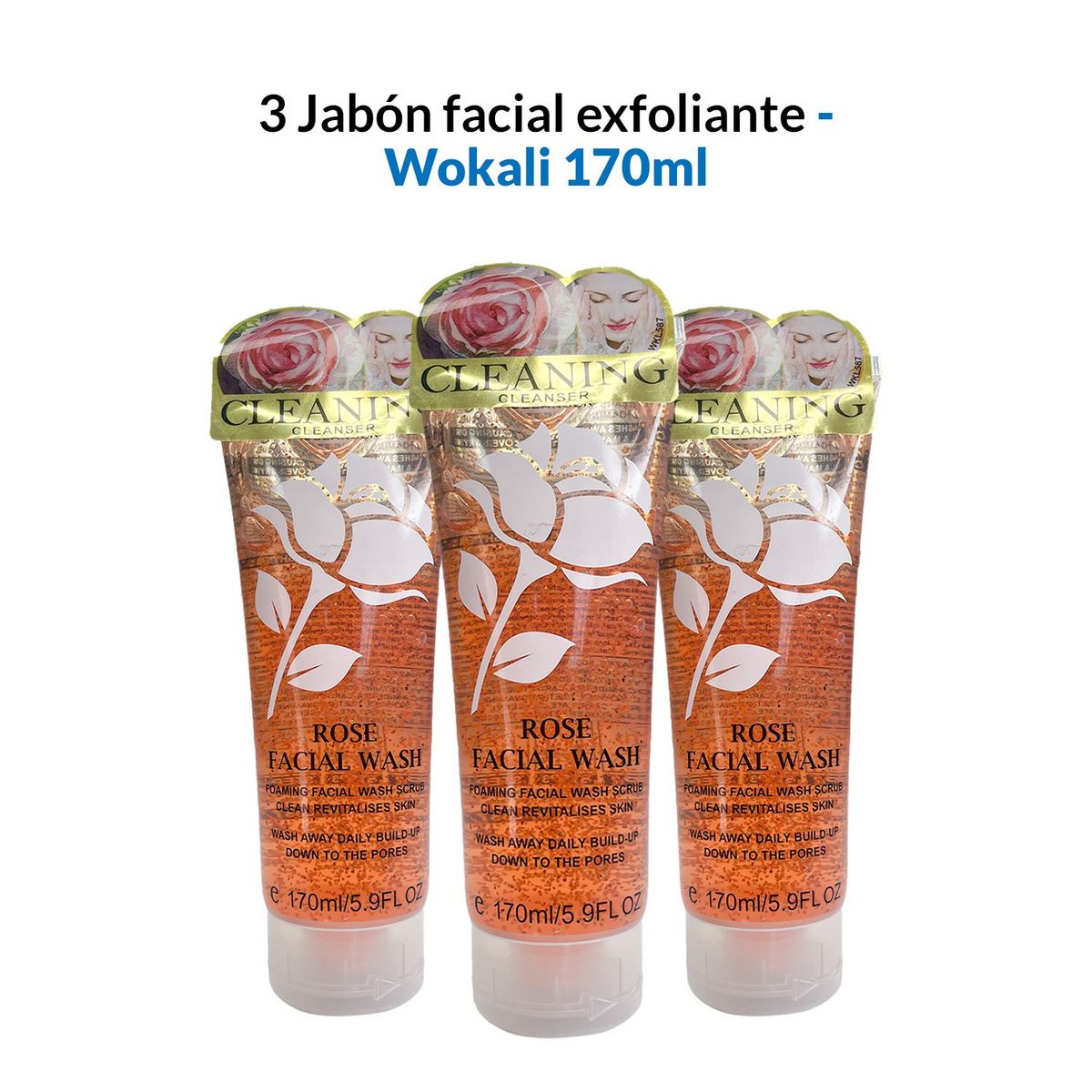 GENERICO - 3 Rose Facial Wash 170ml  - Wokali