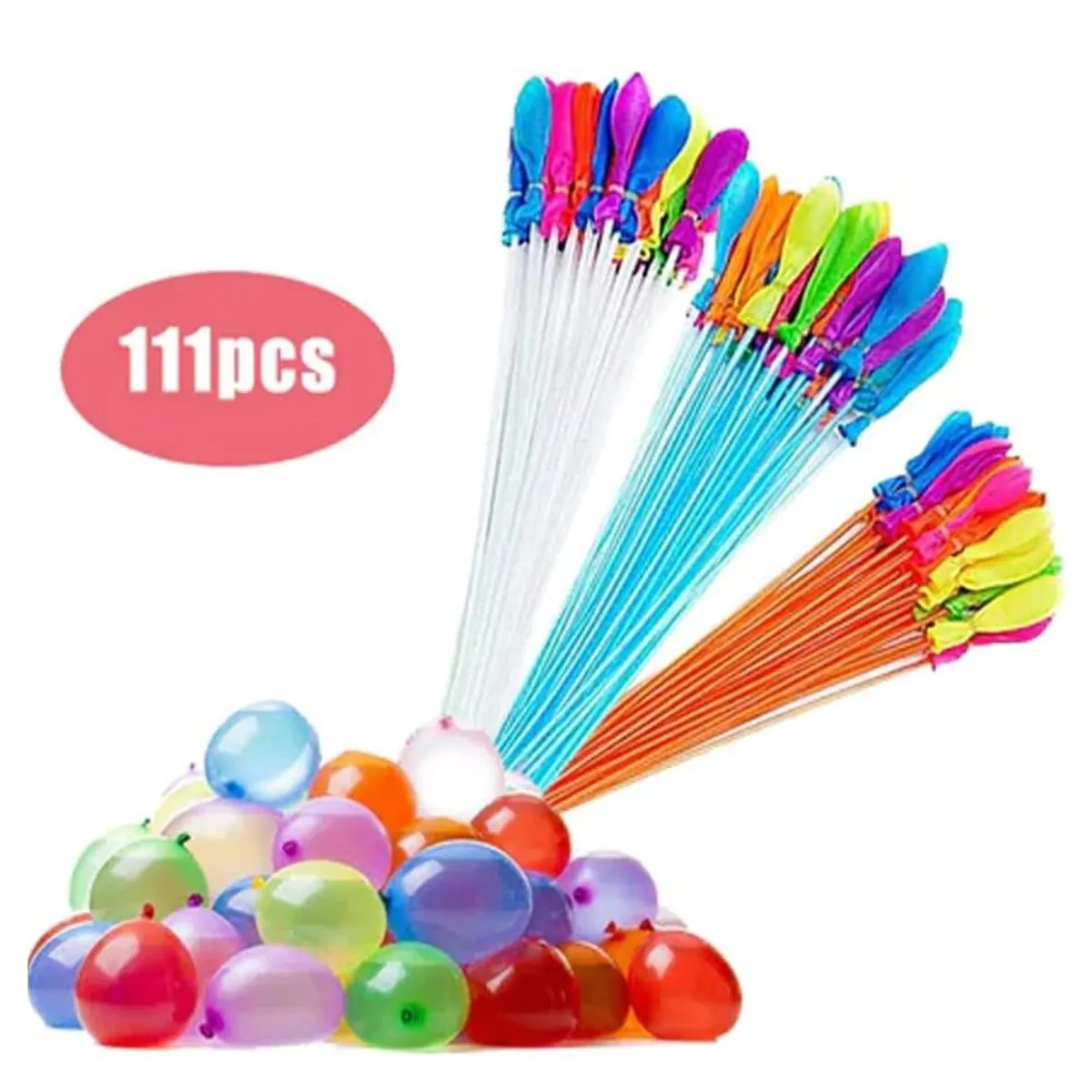 GENERICO - Pack 3 Ramos Inflador Bombitas Agua 60 Segundos 111 Globos