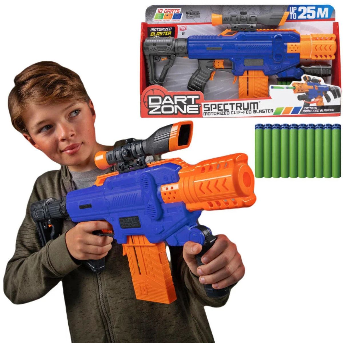DART ZONE - Lanzador de Dardos Blaster Motorizado Spectrum