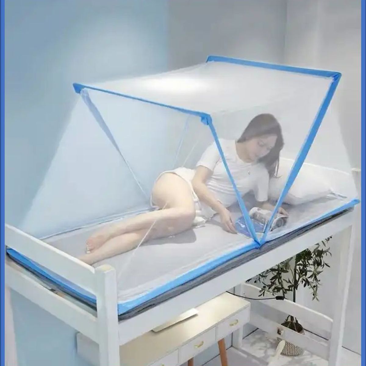 GENERICO - Mosquitero plegable color azul