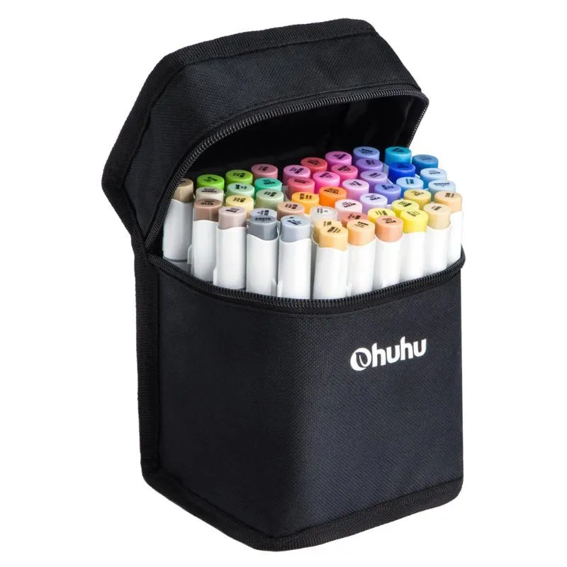 OHUHU - Ohuhu Honolulu. Set de 48 marcadores de alcohol mid-tone