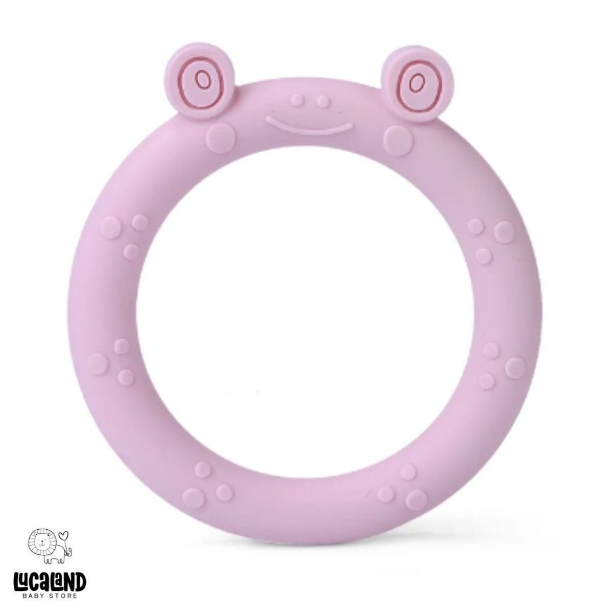 LUCALAND - Mordedor de silicona sapito rosado