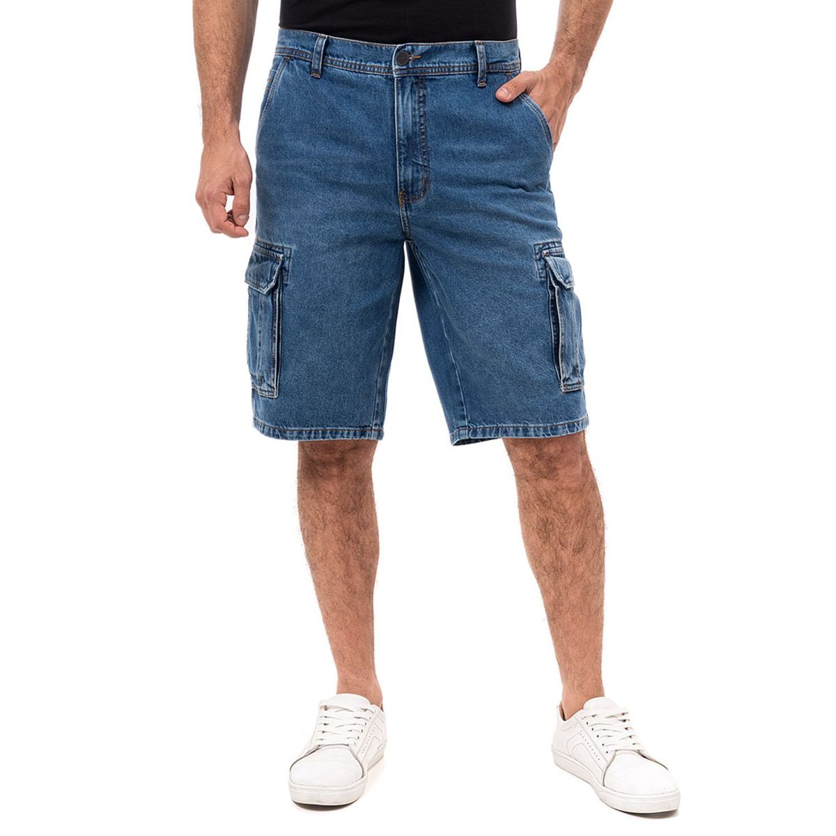 PIONIER - Bermuda Cargo Denim Hombre Alepht
