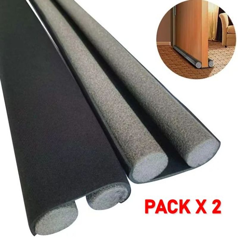 GENERICO - PACK X 2 PROTECTOR PARA PUERTA ANTIPÓLVO BURLETE AJUSTABLE