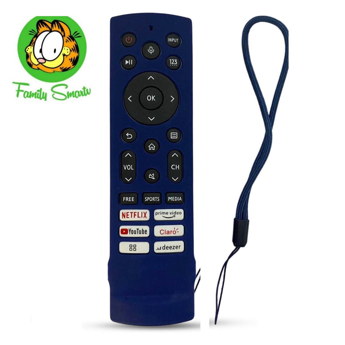 GENERICO - Funda Genérico de silicona cerrada para Control  Hisense Nuevo Azul