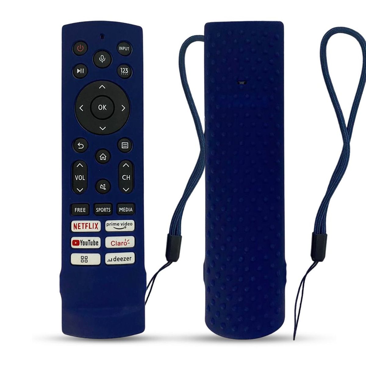 GENERICO - Funda Genérico de silicona cerrada para Control  Hisense Nuevo Azul