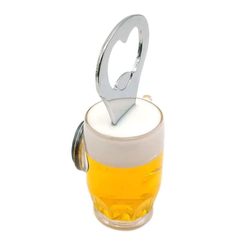 GENERICO - Destapador Abridor de Botella Modelo Vaso de Cerveza Imantado