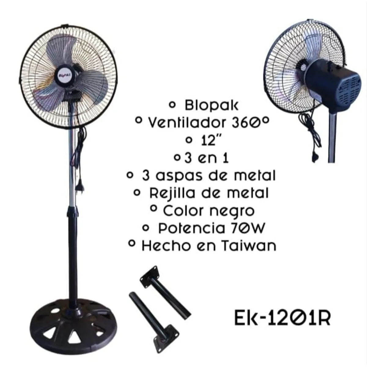 GENERICO - VENTILADOR ORBITAL 12 PULGADAS 3 EN 1