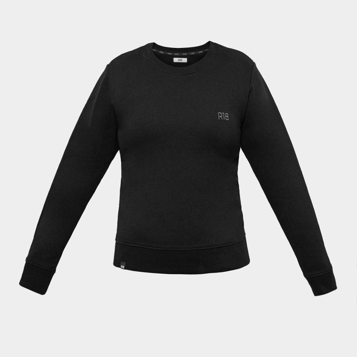 R18 - POLERA MUJER  R18-NC012 URBAN CREW NECK NEGRO