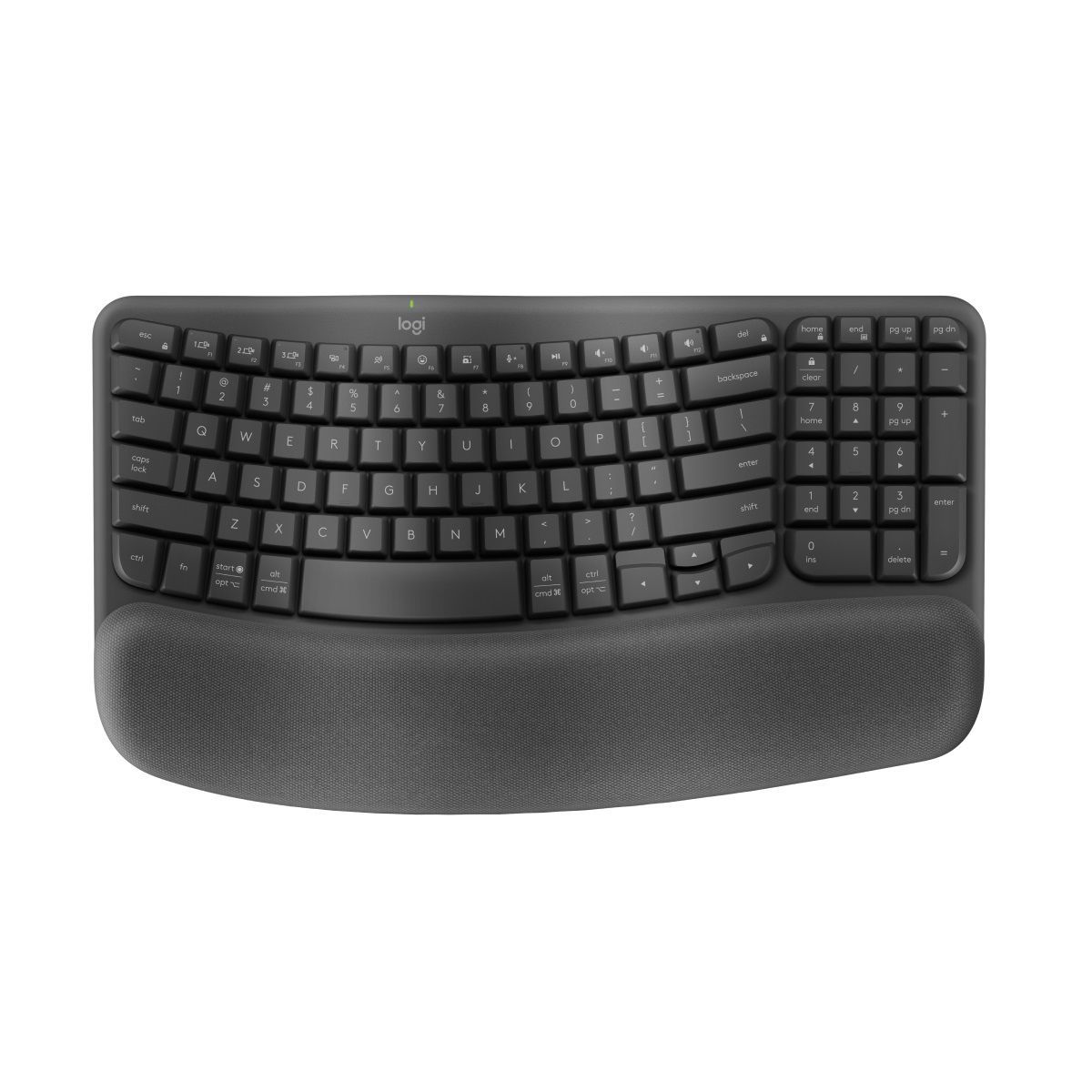 LOGITECH - Logitech - Teclado Wave Keys Ergo Wireless Spa - Negro