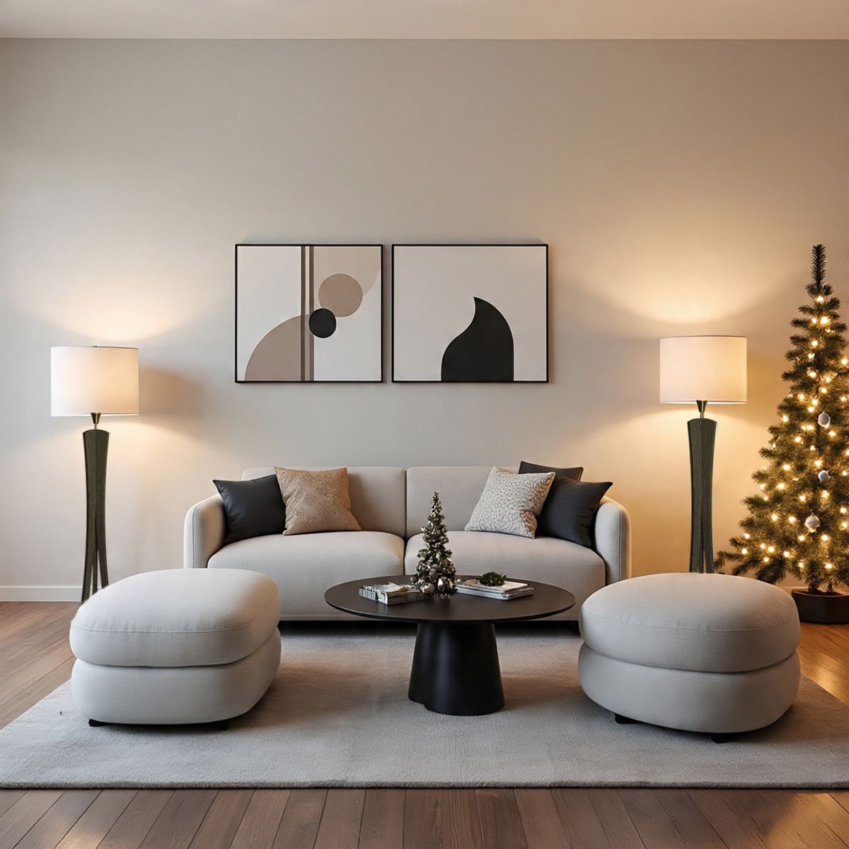 GENERICO - Lámpara de pie Safo Álamo Hueso