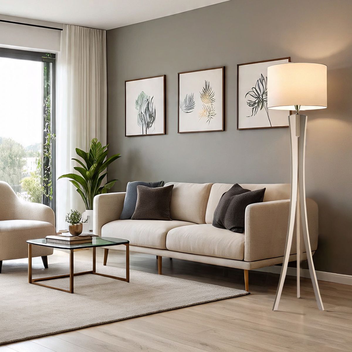 GENERICO - Lámpara de pie Safo Roble