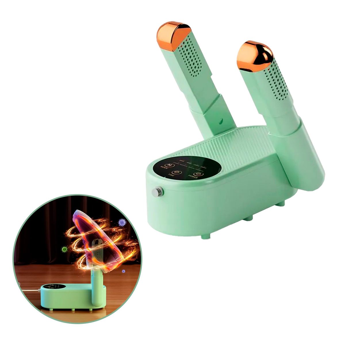 BUYPAL - Secador Zapatos Electrico Digital Plegable Verde