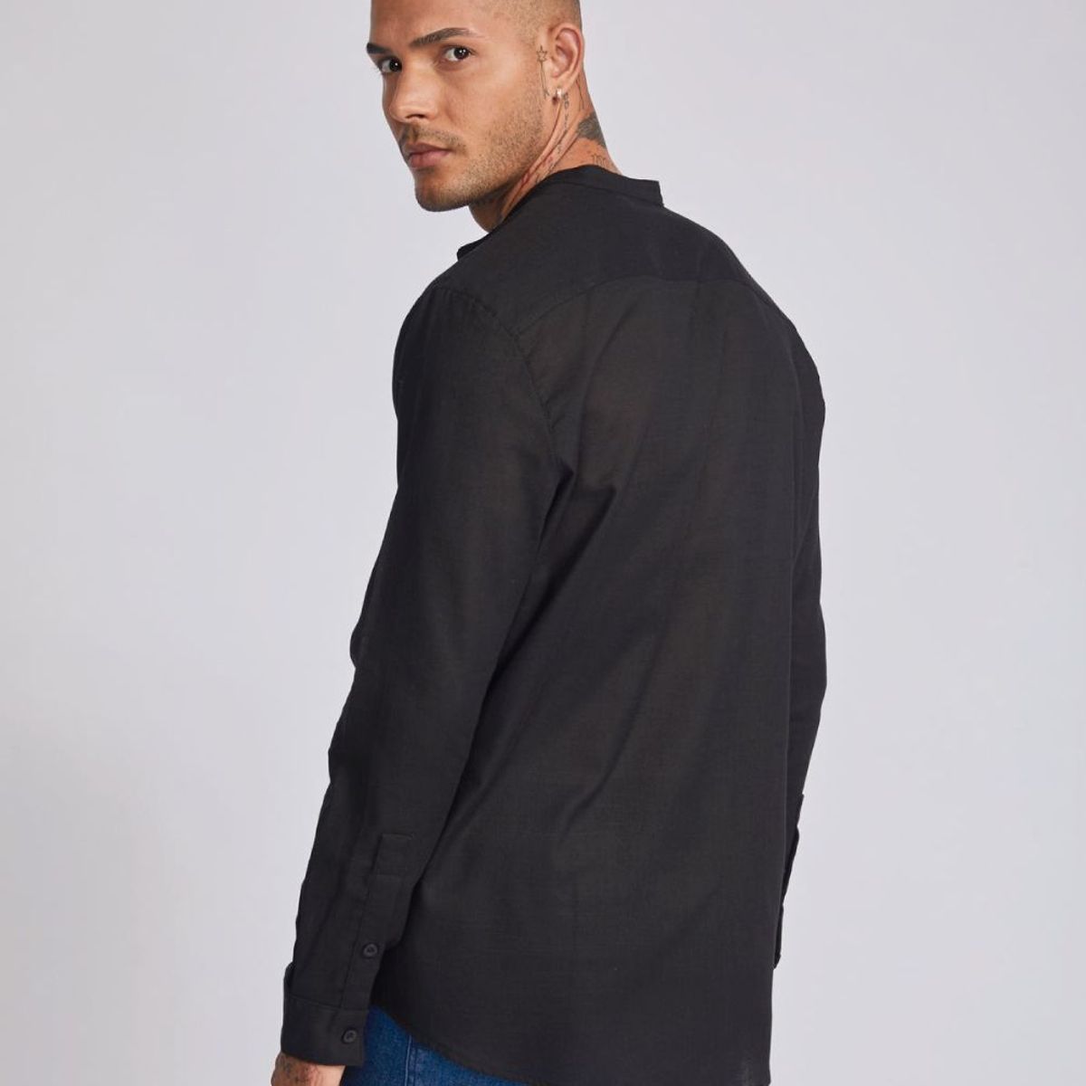 GENERICO - CAMISA LINO CUELLO MAO