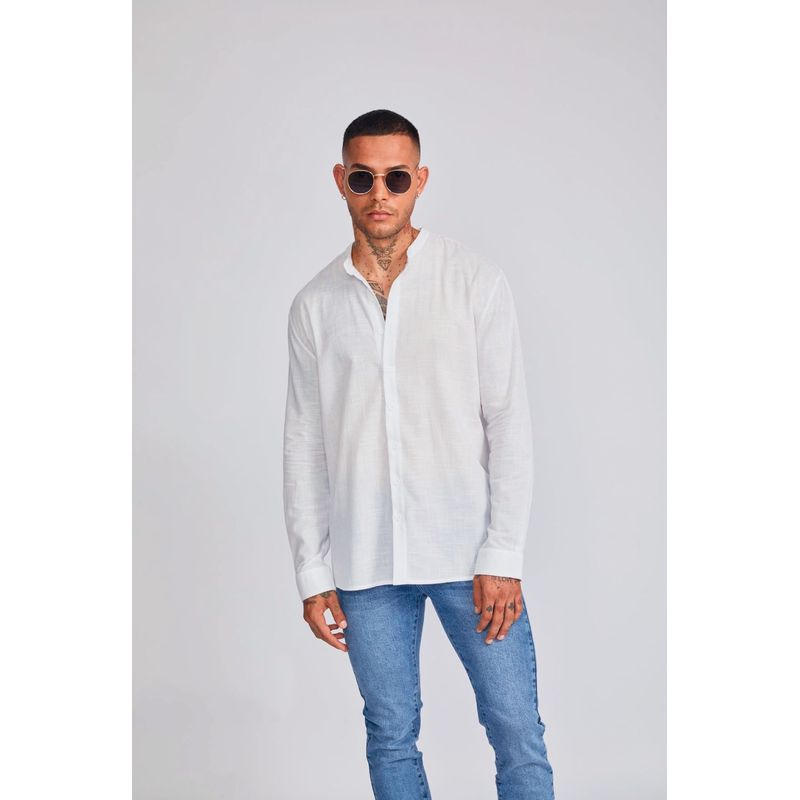 GENERICO - CAMISA LINO CUELLO MAO