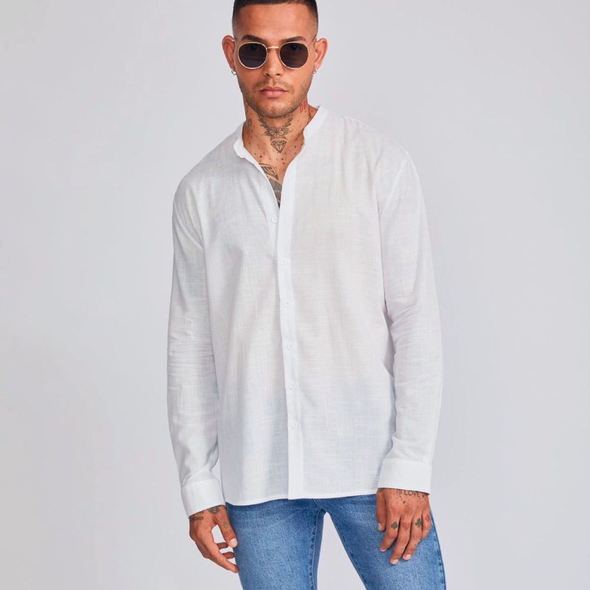 GENERICO - CAMISA LINO CUELLO MAO