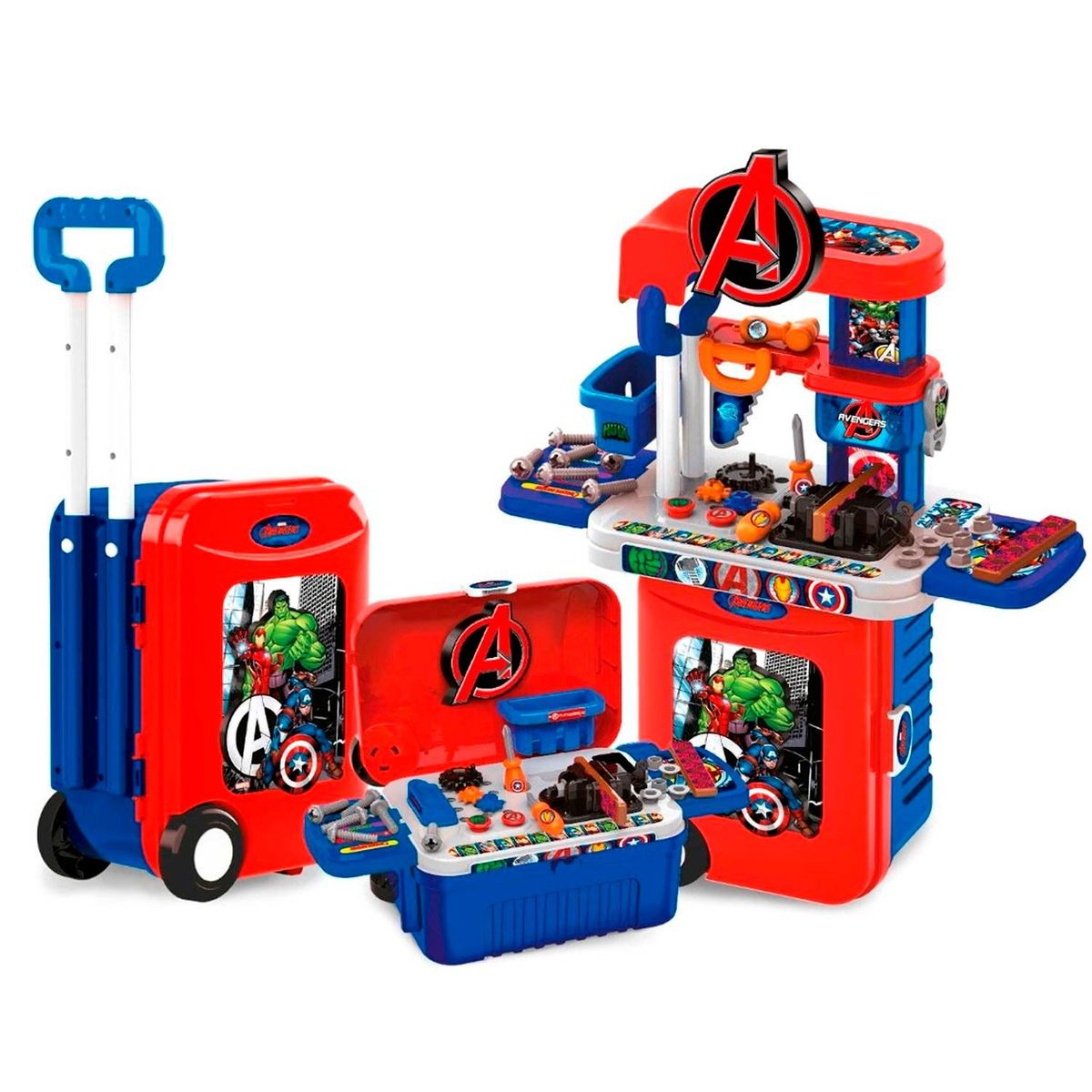 MARVEL - Set de Herramientas y Maleta 3 en 1 Avengers