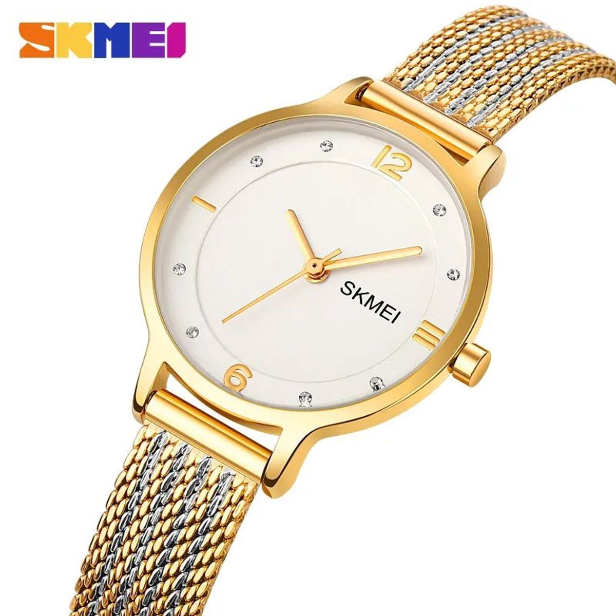 SKMEI - RELOJ SKMEI 1874 DORADO CORREA ACERO PARA MUJER