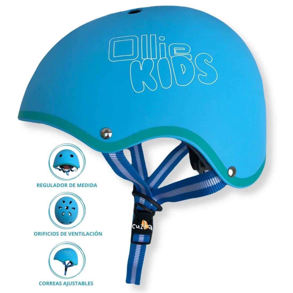 OLLIE - Casco Protector Para Niño »XS OLLIE KIDS» Ligth Blue