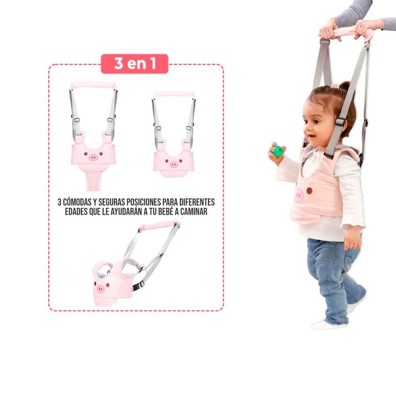 BABY - Arnes Caminador 3 en 1 para Bebés ROSADO
