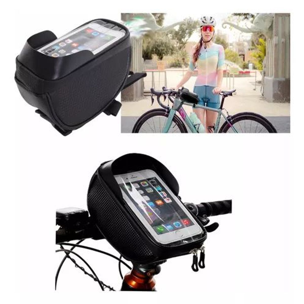 BAALATHKKO5 - Bolsa Porta Móvil Lluvia Y Sol Para Auriculares De Bicicleta