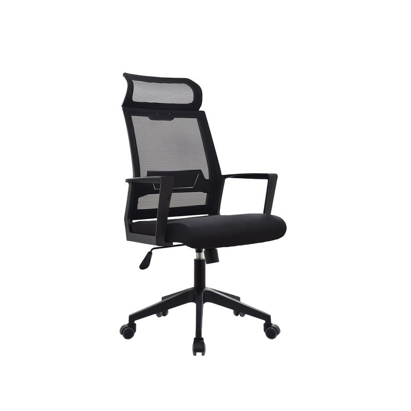 BONNO - Silla De Escritorio Duster Negro Con Cabecero Bonno