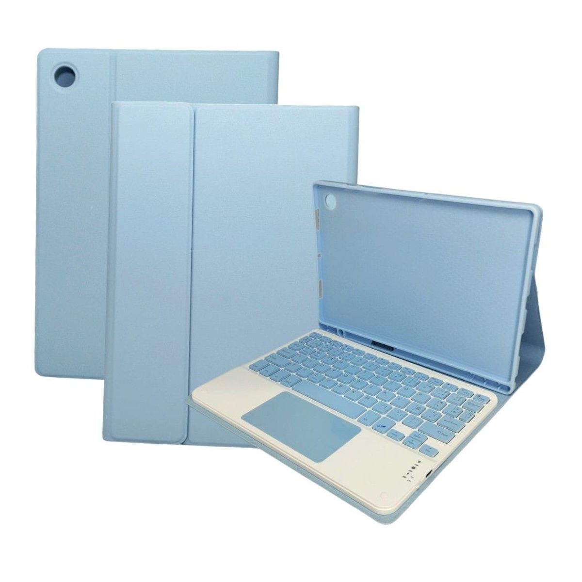 GENERICO - Funda con Teclado Bluetooth para Tablet Samsung  A8 10,5" Celeste