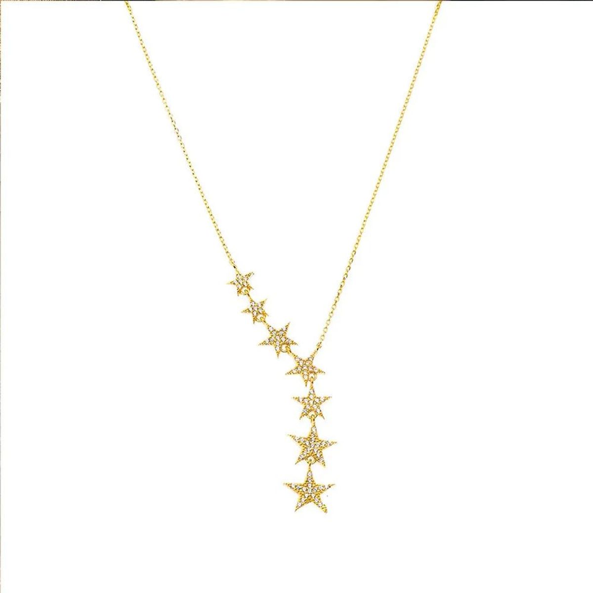 LA TIENDA 88 JOYAS Y ACCESORIOS - La Tienda 88 - Collar Mujer Estrella fugaz Bañado en Oro 18k -Amarillo